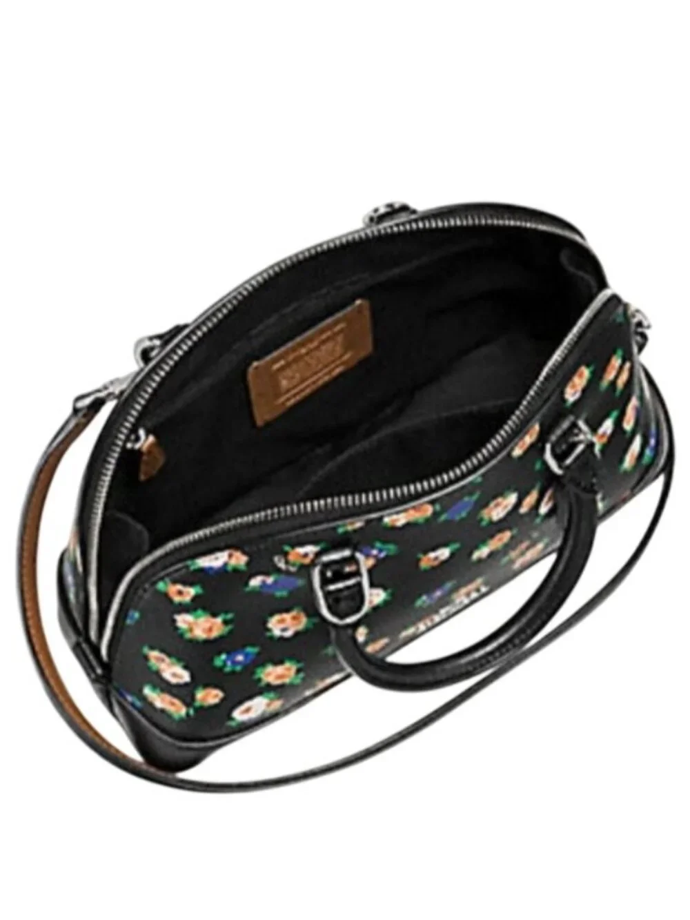Coach F57624 Mini Sierra Satchel in Tea Rose, SV/ Black Multi